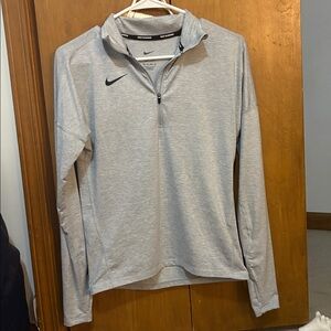 Nike Light Gray Half-Zip Jacket